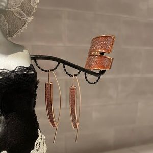 Women’s earrings and matching ring set